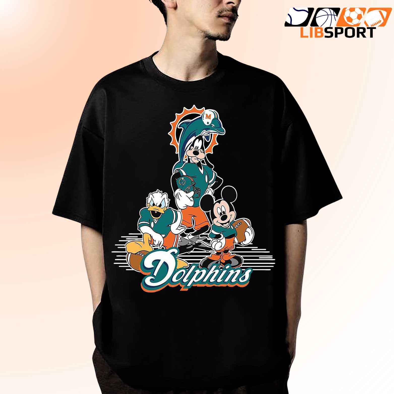 Mickey Miami Dolphins Shirt, Miami Dolphins Nfl Tee, Unisex T-Shirt